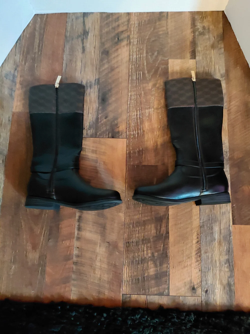 Michael Kors Black Logo Tall Riding Boots